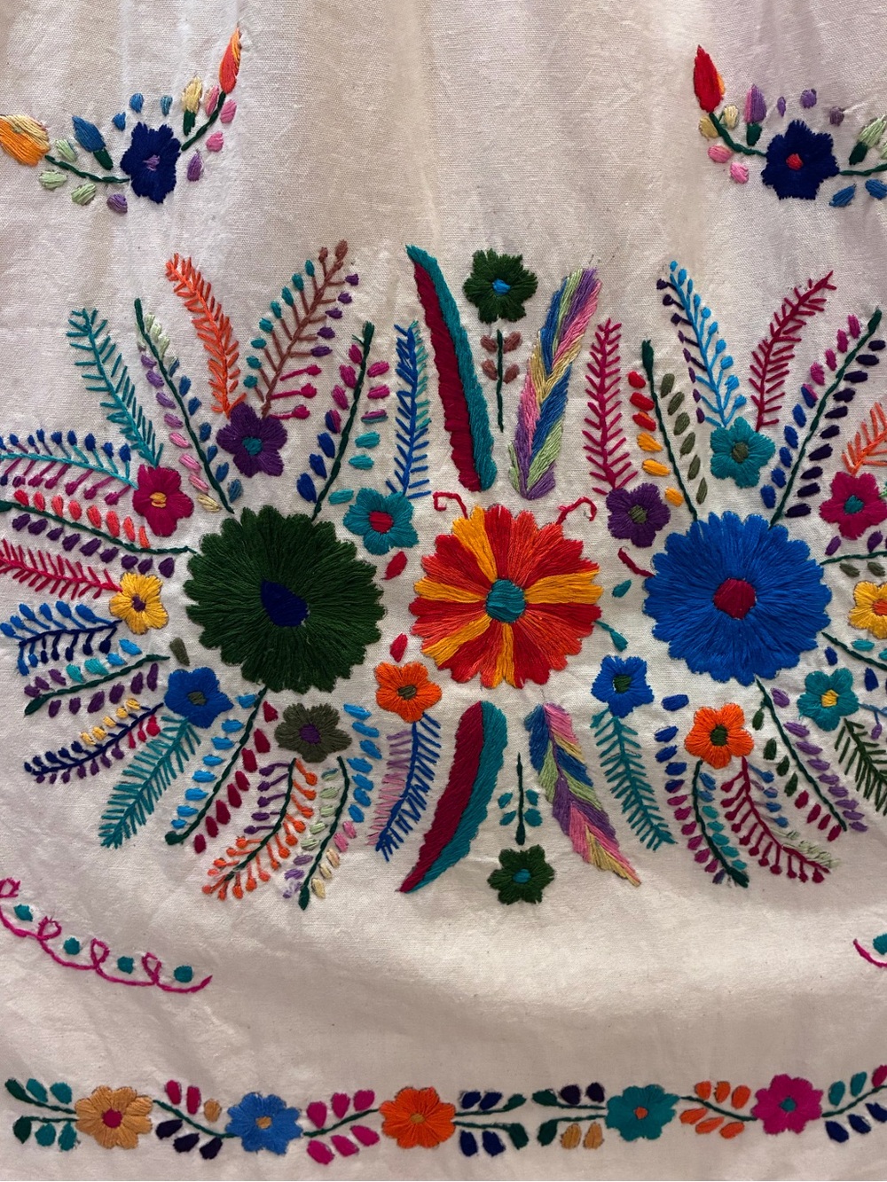 Handmade Embroidered Mexican Peasant Dress from Puebla, Mx. NWOT - Picture 5 of 7